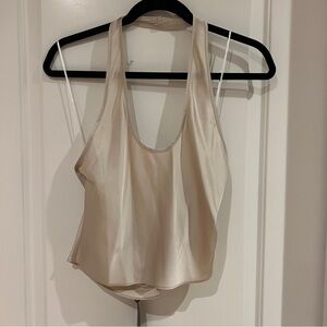 Lioness Cream Satin Tank Top